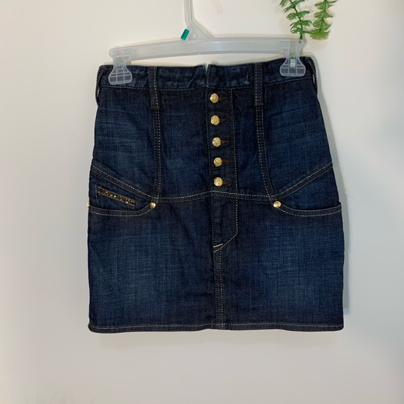 Marciano Denim Mini Jeans Skirt Size 28 - Picture 10 of 10